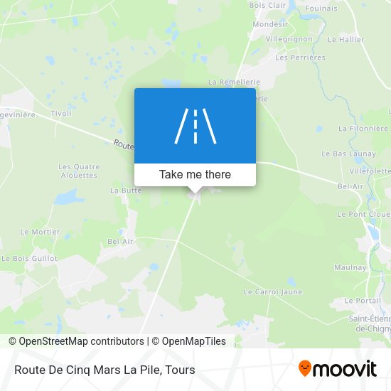 Route De Cinq Mars La Pile map