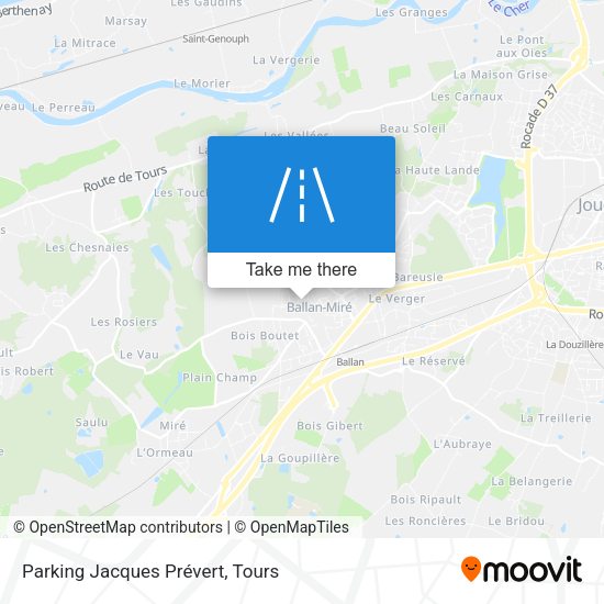 Parking Jacques Prévert map