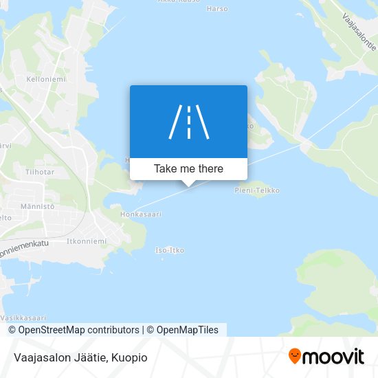 Vaajasalon Jäätie map