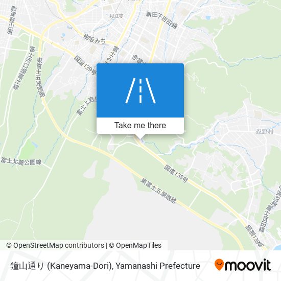 鐘山通り (Kaneyama-Dori) map