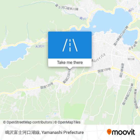 鳴沢富士河口湖線 map