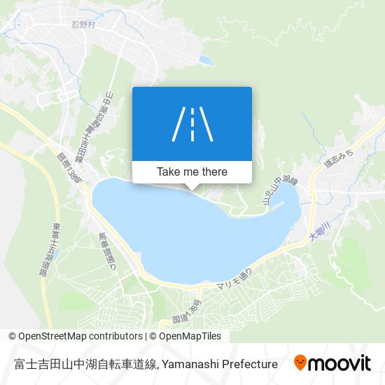 富士吉田山中湖自転車道線 map