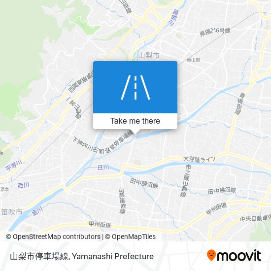 山梨市停車場線 map