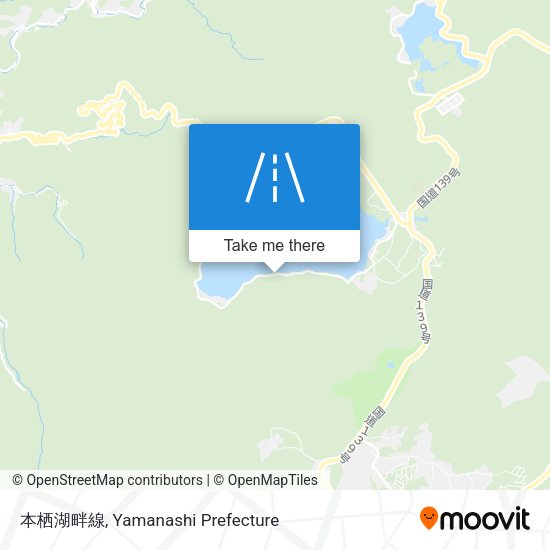 本栖湖畔線 map