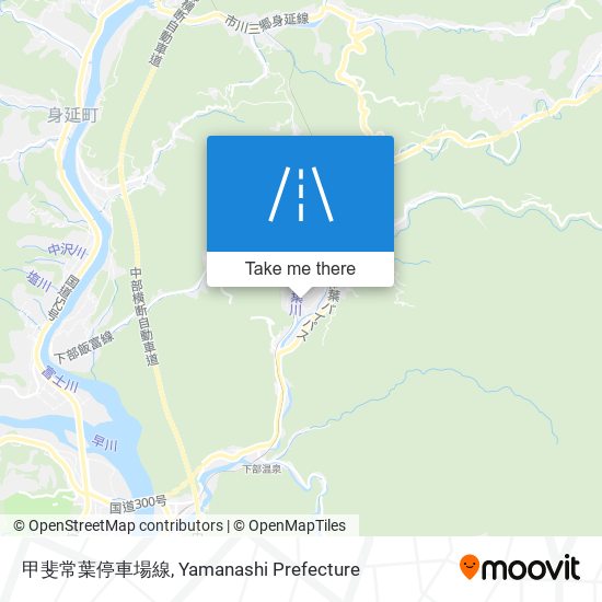 甲斐常葉停車場線 map