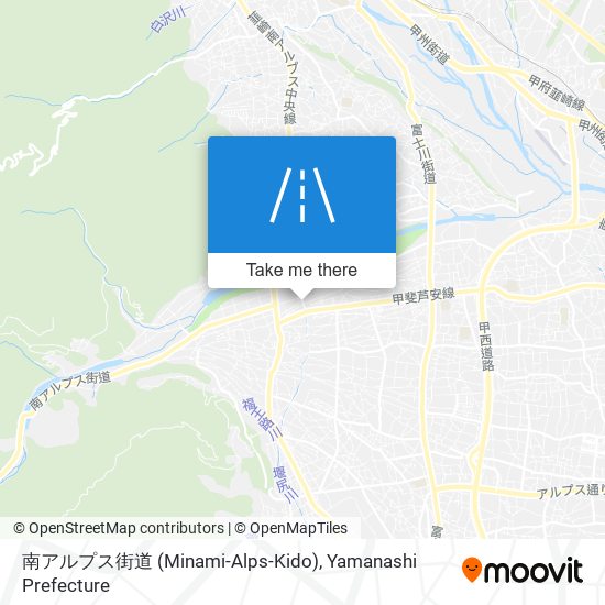 南アルプス街道 (Minami-Alps-Kido) map