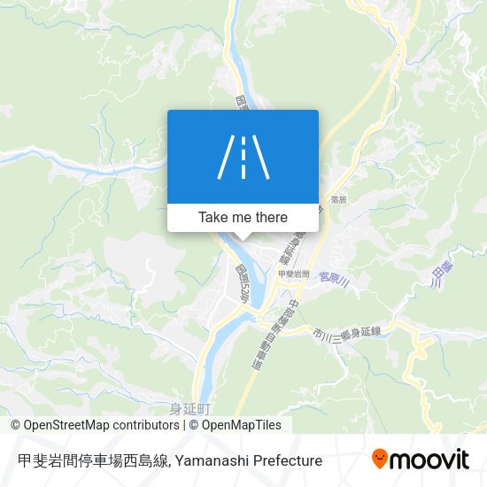 甲斐岩間停車場西島線 map