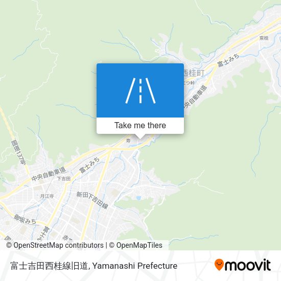 富士吉田西桂線旧道 map