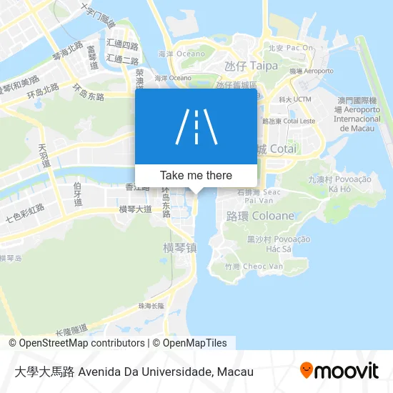 大學大馬路 Avenida Da Universidade map