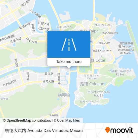 明德大馬路 Avenida Das Virtudes map