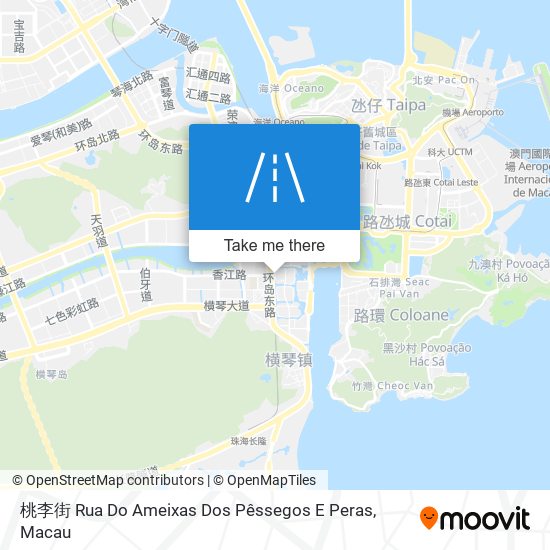 桃李街 Rua Do Ameixas Dos Pêssegos E Peras map