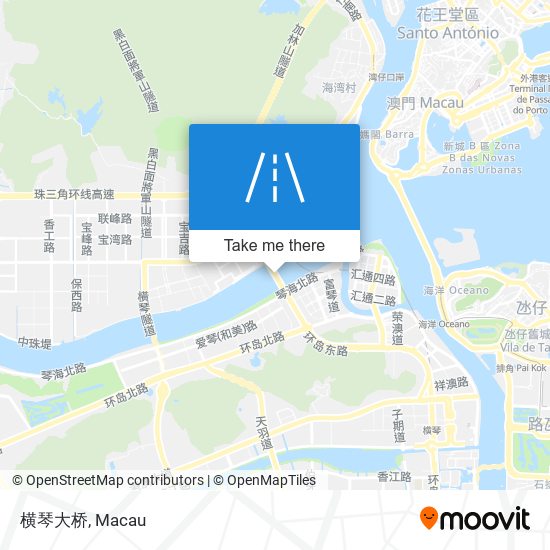 横琴大桥 map