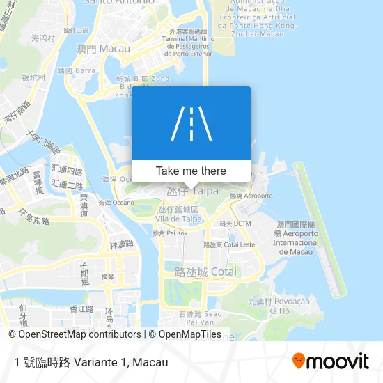 1 號臨時路 Variante 1 map
