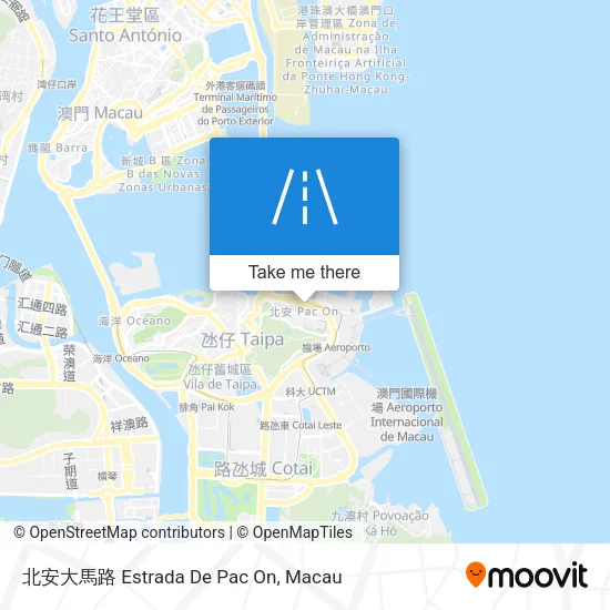 北安大馬路 Estrada De Pac On map