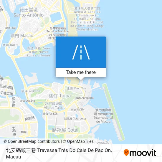 北安碼頭三巷 Travessa Três Do Cais De Pac On地圖