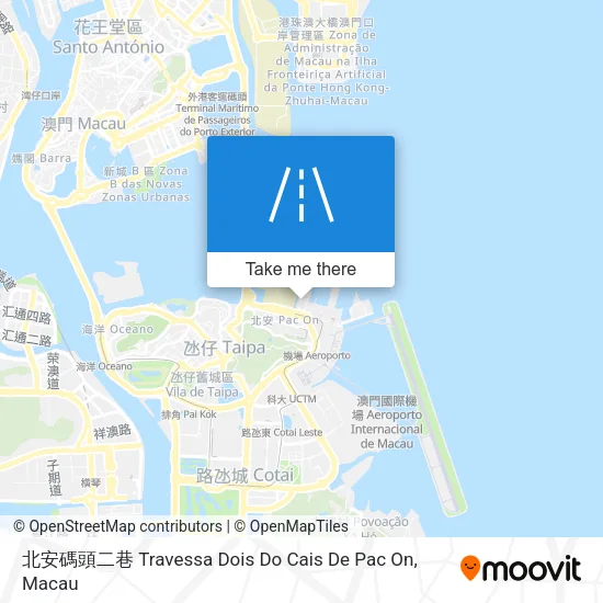 北安碼頭二巷 Travessa Dois Do Cais De Pac On map