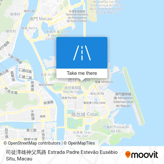 司徒澤雄神父馬路 Estrada Padre Estevão Eusébio Sítu map