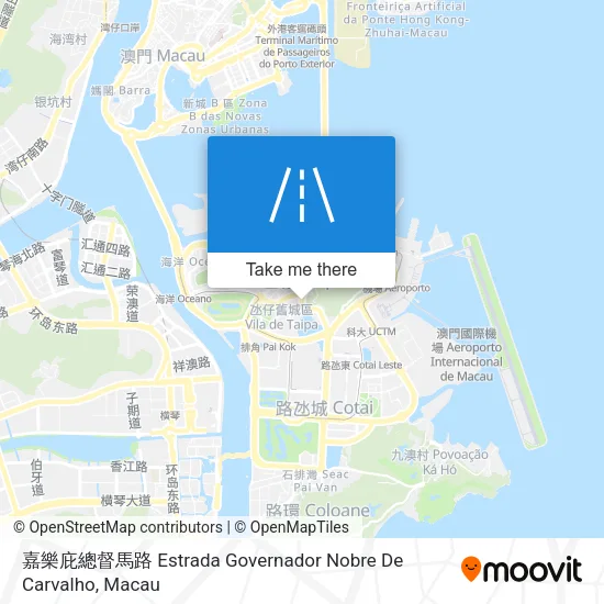 嘉樂庇總督馬路 Estrada Governador Nobre De Carvalho map