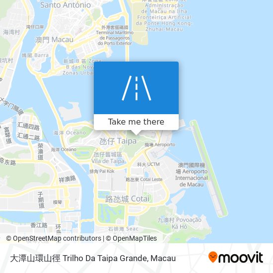 大潭山環山徑 Trilho Da Taipa Grande map