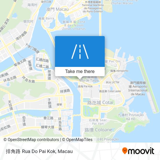 排角路 Rua Do Pai Kok map