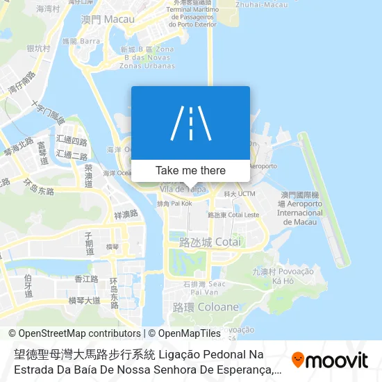 望德聖母灣大馬路步行系統 Ligação Pedonal Na Estrada Da Baía De Nossa Senhora De Esperança map