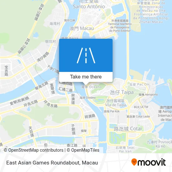 東亞運圓形地 Rotunda Dos Jogos Da Ásia Oriental地圖