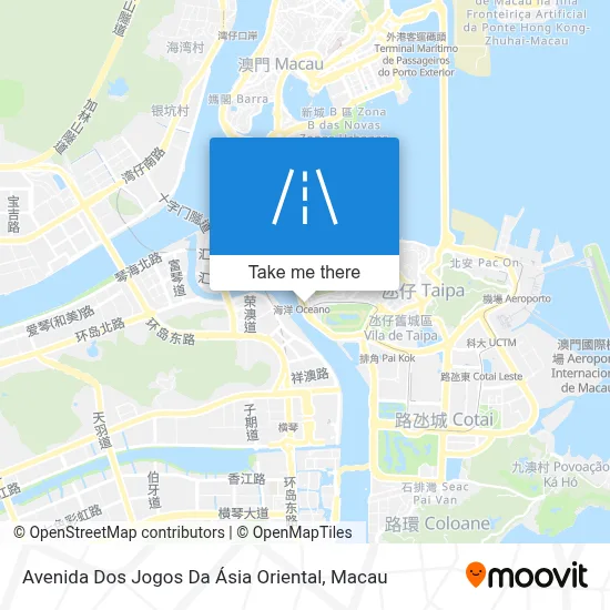Avenida Dos Jogos Da Ásia Oriental map