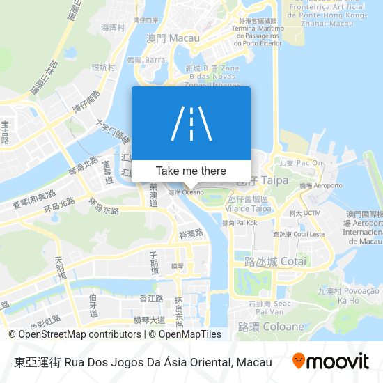 東亞運街 Rua Dos Jogos Da Ásia Oriental地圖