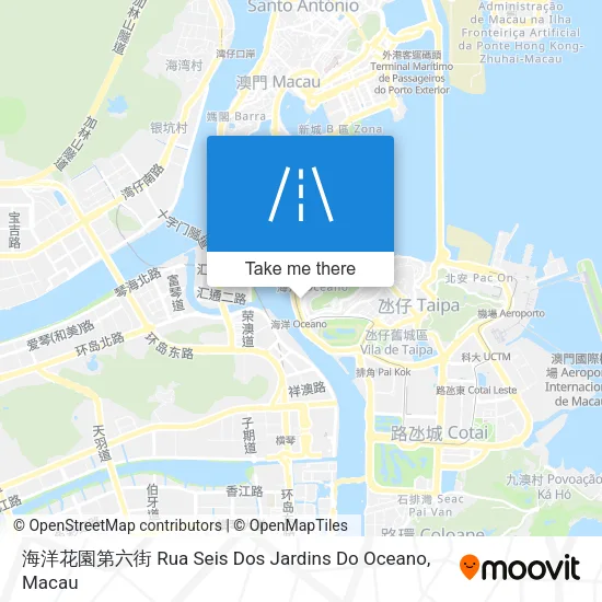 海洋花園第六街 Rua Seis Dos Jardins Do Oceano map