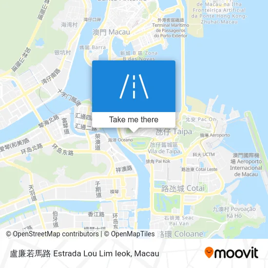 盧廉若馬路 Estrada Lou Lim Ieok map