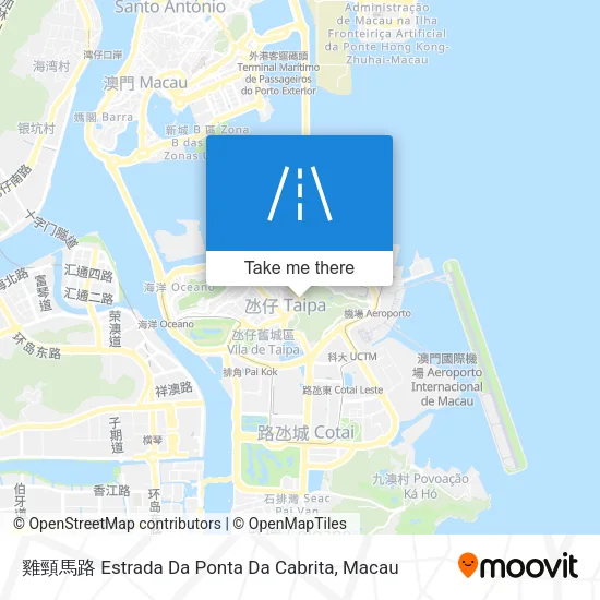 雞頸馬路 Estrada Da Ponta Da Cabrita map