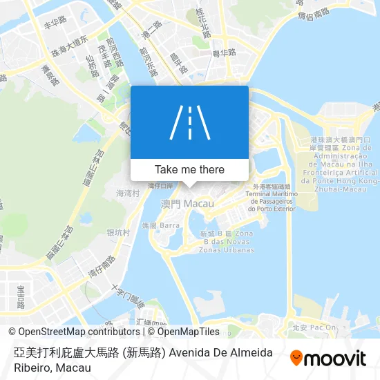 亞美打利庇盧大馬路 (新馬路) Avenida De Almeida Ribeiro地圖