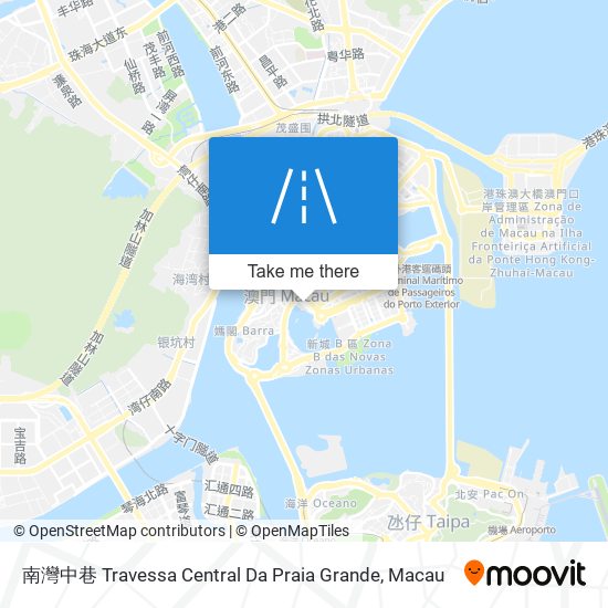 南灣中巷 Travessa Central Da Praia Grande地圖