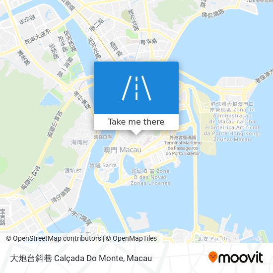 大炮台斜巷 Calçada Do Monte map