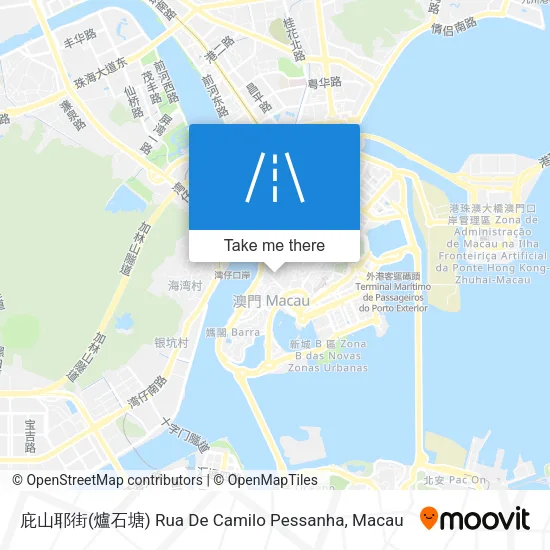 庇山耶街(爐石塘) Rua De Camilo Pessanha map
