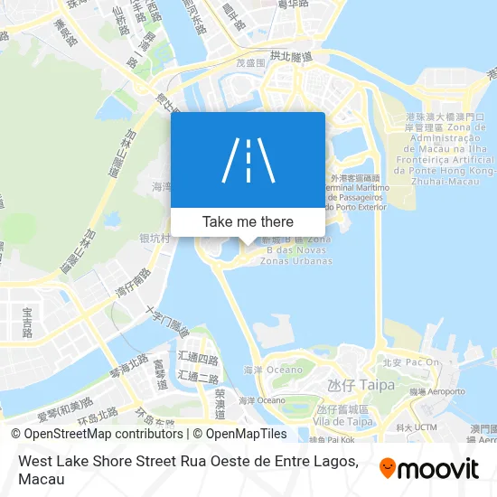 West Lake Shore Street Rua Oeste de Entre Lagos map