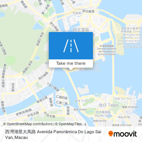 西灣湖景大馬路 Avenida Panorâmica Do Lago Sai Van map