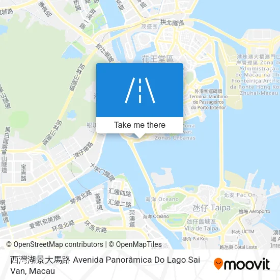 西灣湖景大馬路 Avenida Panorâmica Do Lago Sai Van map