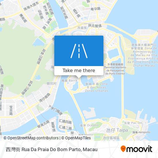 西灣街 Rua Da Praia Do Bom Parto map