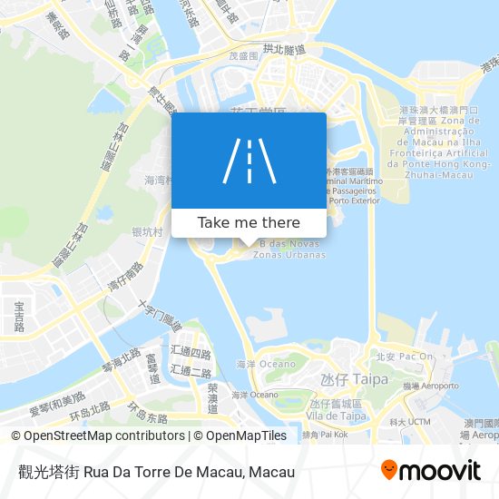 觀光塔街 Rua Da Torre De Macau map
