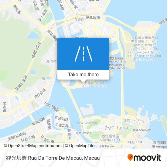 觀光塔街 Rua Da Torre De Macau map