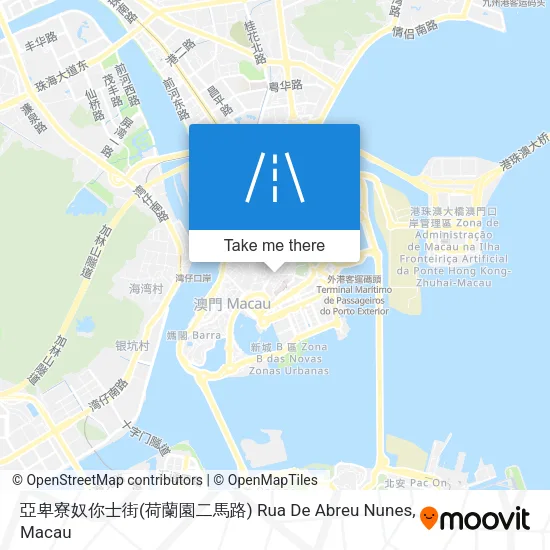 亞卑寮奴你士街(荷蘭園二馬路) Rua De Abreu Nunes地圖