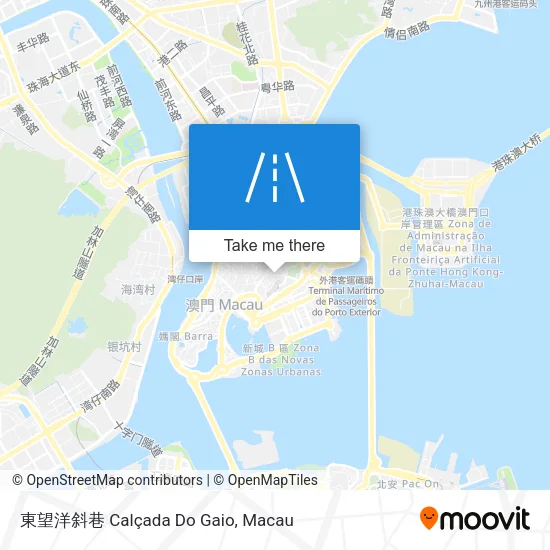 東望洋斜巷 Calçada Do Gaio地圖