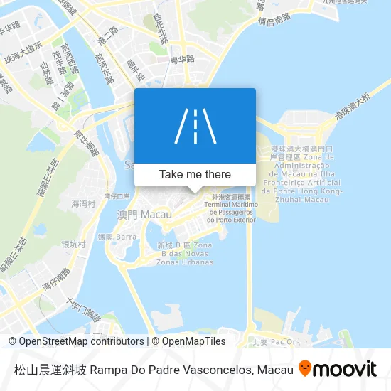 松山晨運斜坡 Rampa Do Padre Vasconcelos map