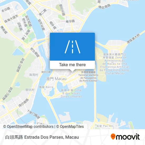 白頭馬路 Estrada Dos Parses map