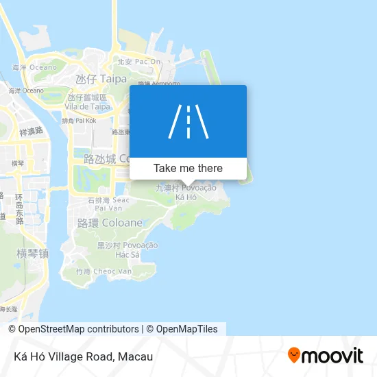 九澳村路 Caminho Da Povoação De Ká Hó地圖