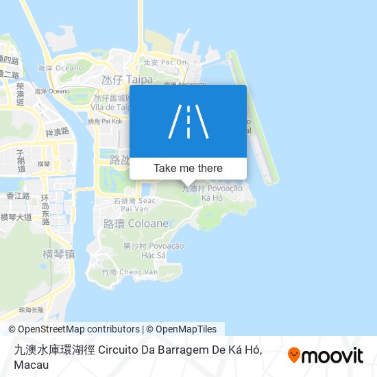 九澳水庫環湖徑 Circuito Da Barragem De Ká Hó地圖