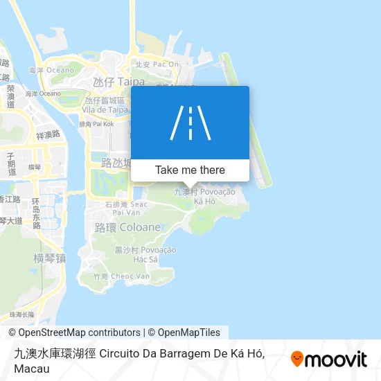 九澳水庫環湖徑 Circuito Da Barragem De Ká Hó map
