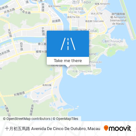 十月初五馬路 Avenida De Cinco De Outubro map