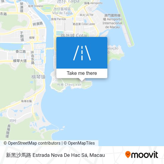 新黑沙馬路 Estrada Nova De Hac Sá地圖